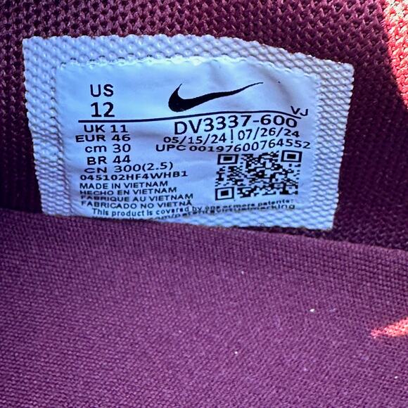 Nike Air Max DN Men’s Running Shoes Dark Red Black Size 12 DV3337-600 NEW - Picture 10 of 14